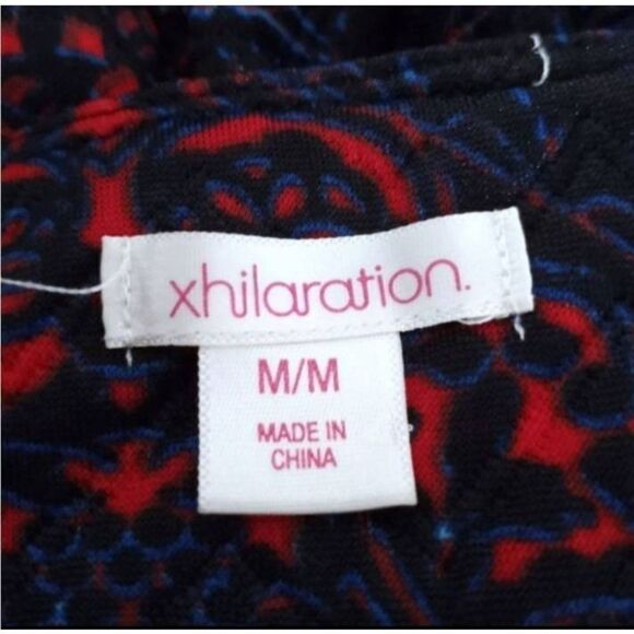 XHILARATION RED, BLUE, & BLACK DRESS SZ.M EUC. - Picture 6 of 7